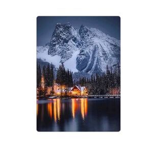 Snowy Mountain Cabin Magnet